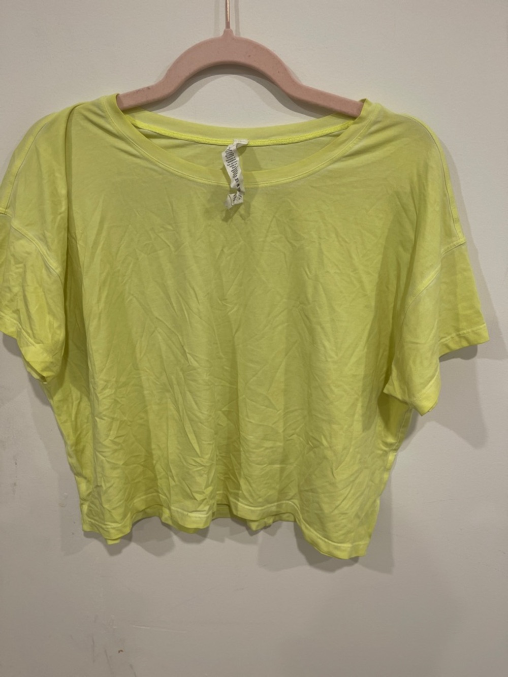 lululemon athletica Women's Neon Lime Short Sleeve Relaxed Tee